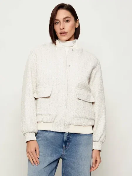 GUESS Geacă bomber PERINNE TWEED bej