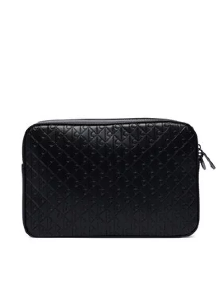 Calvin Klein Válltáska Refined Emblem Mix Pouch W/ Hand fekete