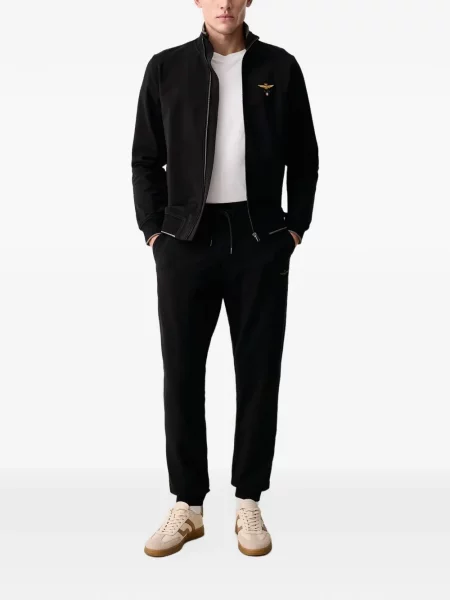 Pulover Aeronautica Militare cu broderie negru
