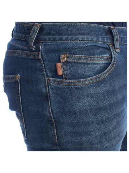 Pantaloni Emporio Armani albastru