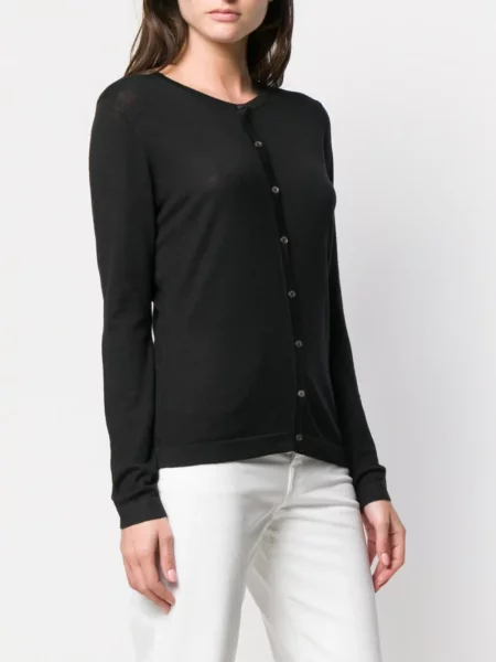 Cardigan Sottomettimi cu decolteu rotund negru