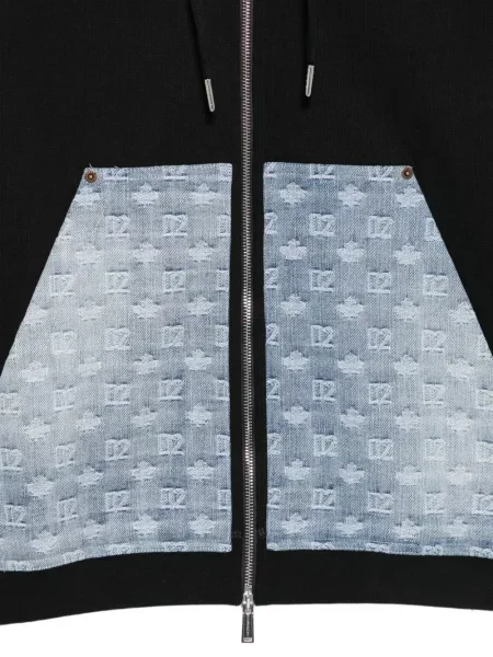 Hanorac cu glugă Dsquared2 negru