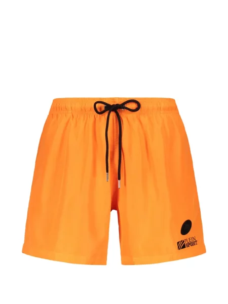 Slip de baie Plein Sport cu imagine cu cordon portocaliu