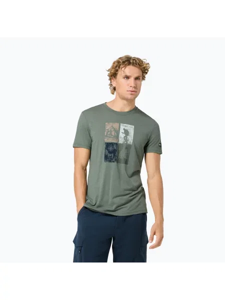 Tricou pentru bărbați Super.Natural Go Hiking Tee eucalyptus/various