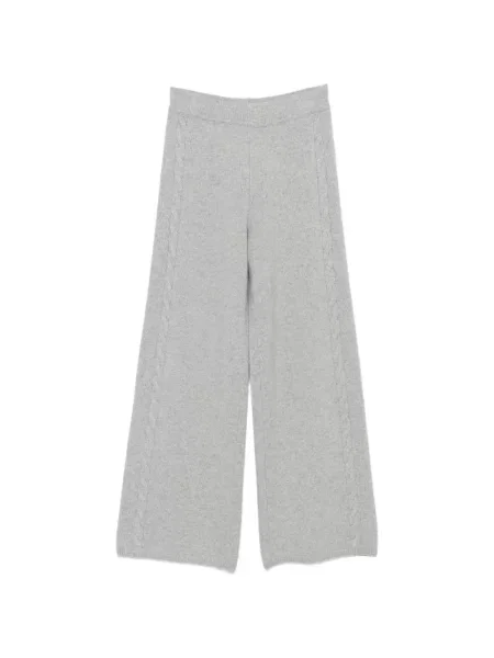 Pantaloni palazzo Lisa Yang tricotate gri