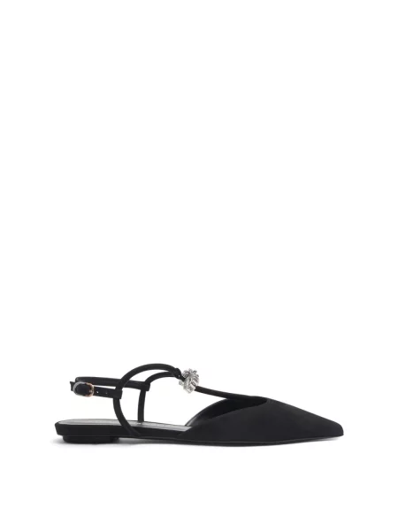 Balerinki Stuart Weitzman skórzane czarne