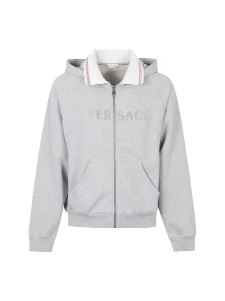 Bluza z kapturem Versace z kapturem szara
