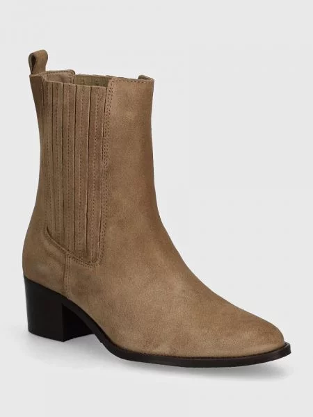 Bianco cizme din piele intoarsa BIACAROL femei bej cu drept maro