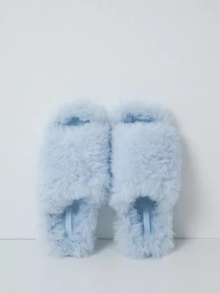 Меховые тапочки Women'secret синие