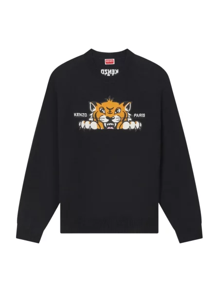 Sweter Kenzo w tygrysie prążki czarny