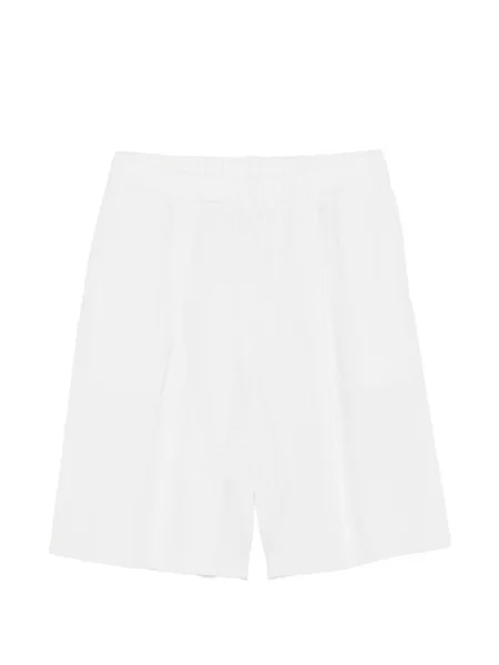 Pantaloni scurți Pleats Please Issey Miyake alb