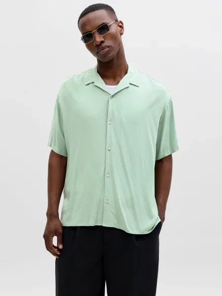 JACK & JONES Cămașă JJEJEFF mentă verde