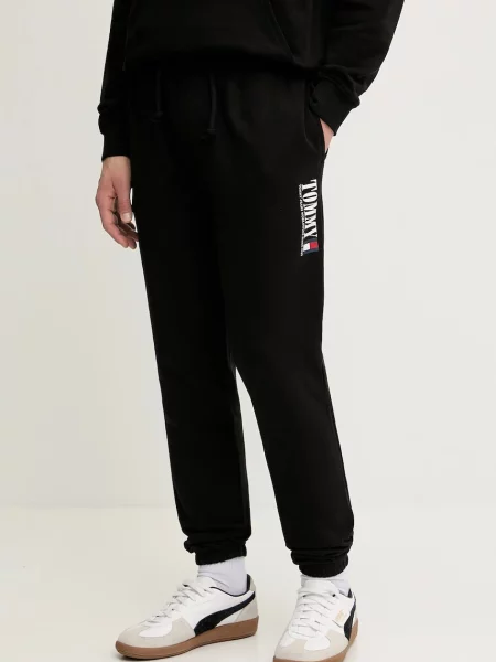 Спортен панталон Tommy Jeans мъжки с принт черно