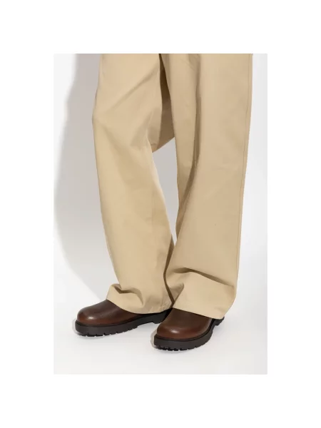 Botki Birkenstock skórzane wsuwane brązowe