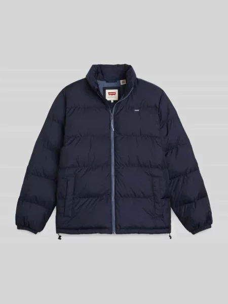 Kurtka puchowa z kołnierzem stojącym krój regular fit Levi's granatowa
