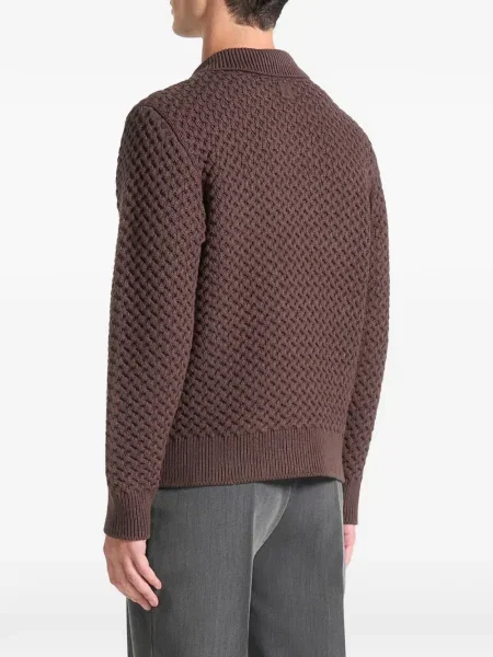 Tricou polo Manière De Voir tricotate maro