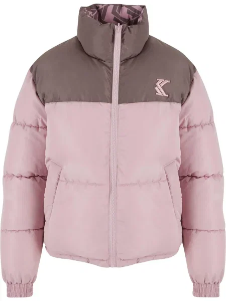 Bunda Karl Kani OG Reversible Puffer Jacket Rose/ Taupe L růžová