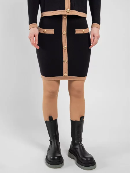 NOSECRETS 1 Спідниця міні Віскоза/поліестер чорний