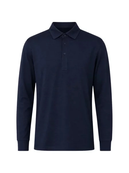 Lung tricou polo Brunello Cucinelli albastru