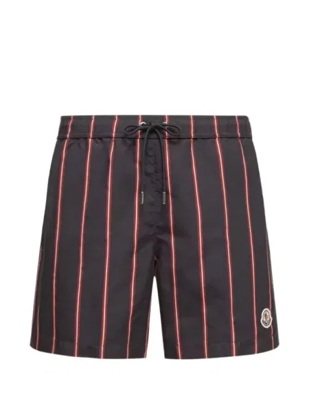 Slip de baie Moncler cu dungi albastru