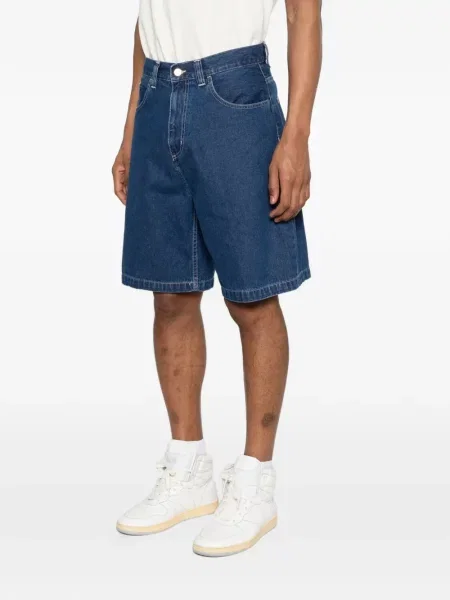 Kraťasy Carhartt Wip s autogramem modré