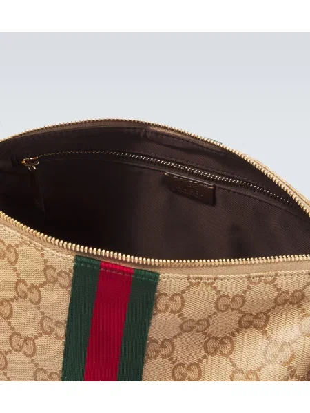 Geantă Gucci din canvas bej