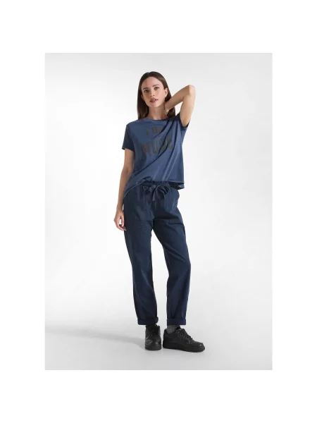 Pantaloni Deha cu cordon albastru