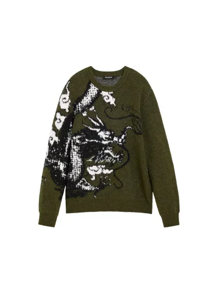 Desigual Pulover închis / mai multe culori verde