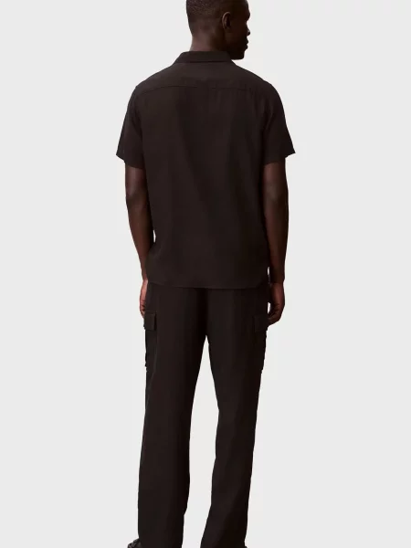 Льняные брюки карго Calvin Klein Jeans черные