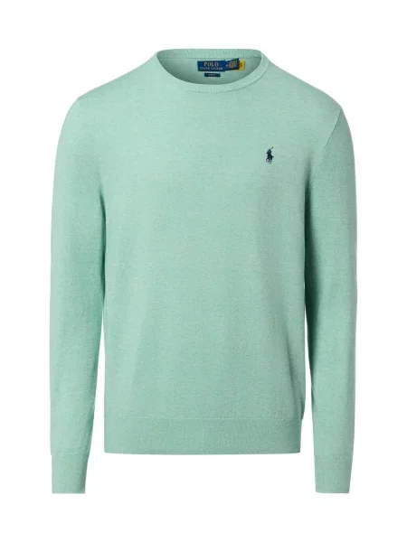 Polo Ralph Lauren sweter z dzianiny Mężczyźni marmurkowy S zielony