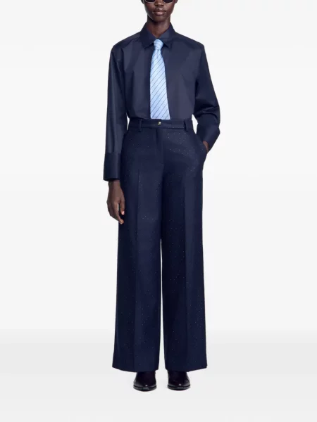 Stras pantaloni Sandro albastru