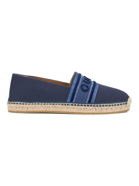Espadryle Gucci wsuwane niebieskie