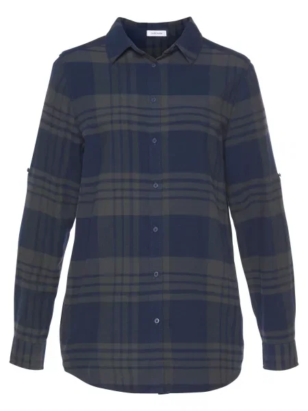 LASCANA Bluză / albastru marin gri