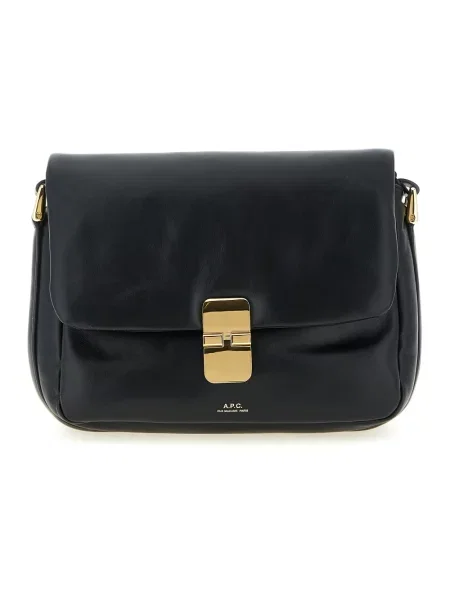 A.P.C. torebka crossbody skórzana sac grace soft czarna