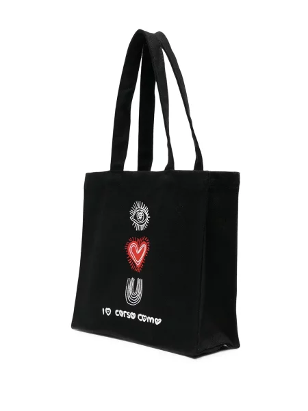 Geantă shopper 10 Corso Como cu imagine negru