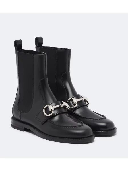 Kožené chelsea boots Gucci čierna