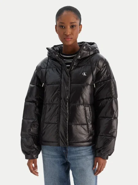 Geacă de blugi Calvin Klein Jeans negru