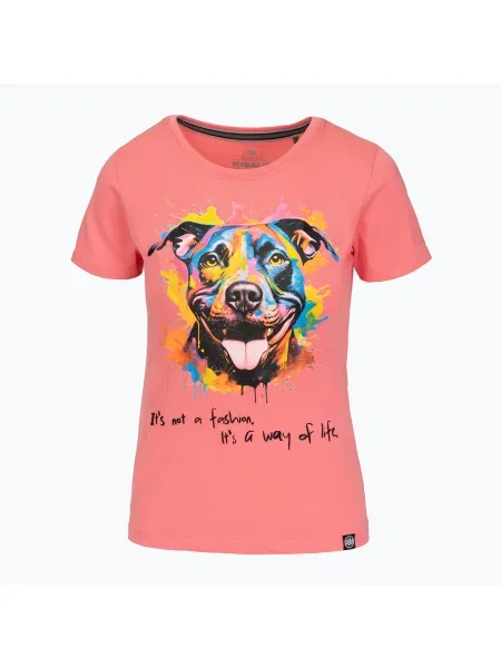 Pitbull női póló Akvarell korall színű póló. Méret: S rózsaszín