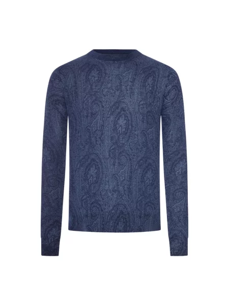 Sweter Etro wełniany niebieski