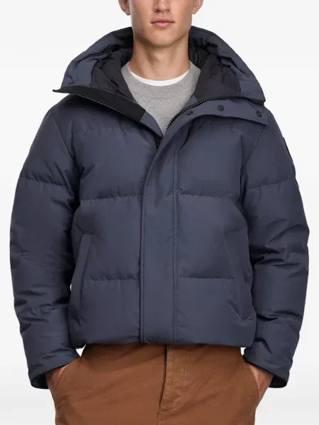 Geacă Canada Goose cu glugă albastru