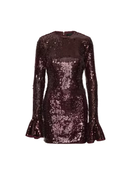 Rotate Sukienka Z Cekinami rot czerwona