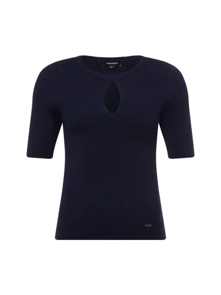 More & More Sweter z dzianiny Kobiety jednolity 34 niebieski