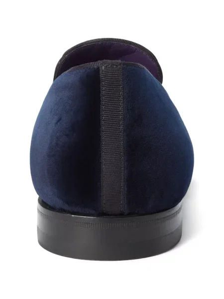 Кадифени лоуфъри Ralph Lauren Purple Label бродирани синьо
