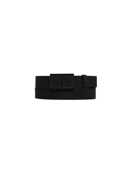 Pasek Armani Exchange z logo czarny