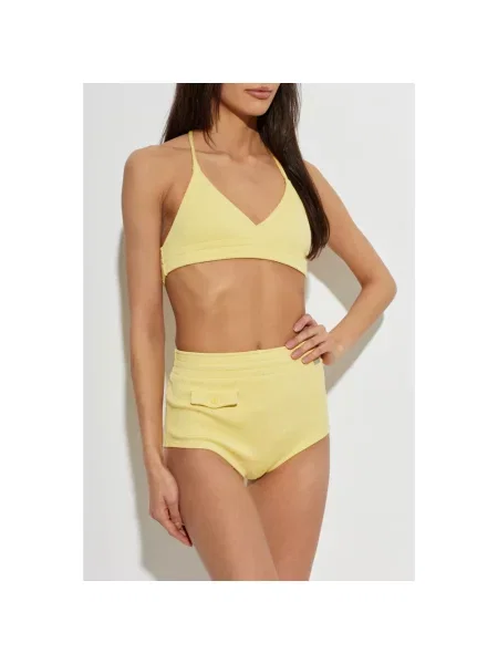 Bikini Mm6 Maison Margiela z dekoltem halter żółte