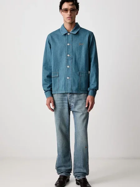 Kenzo geacă tip cămașă din denim pentru bărbați