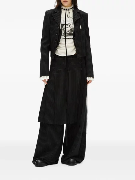 Pantaloni Ann Demeulemeester cu dungi negru
