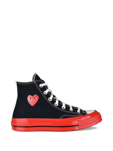 Sneakerși Comme Des Garçons cu imagine cu motiv cu inimi negru