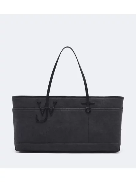 Geantă shopper Jw Anderson din canvas albastru