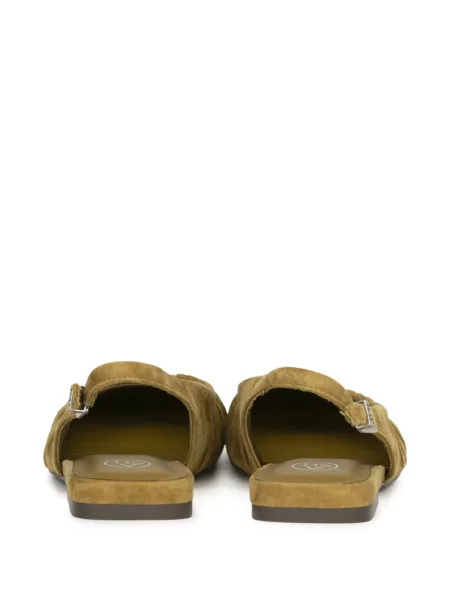 Balerini Ash cu volane slingback verde